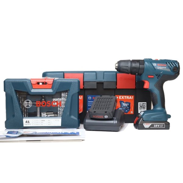 Máy khoan Pin động lực Bosch GSB 180-LI PROMO (18V, 2 Pin 1.5AH)